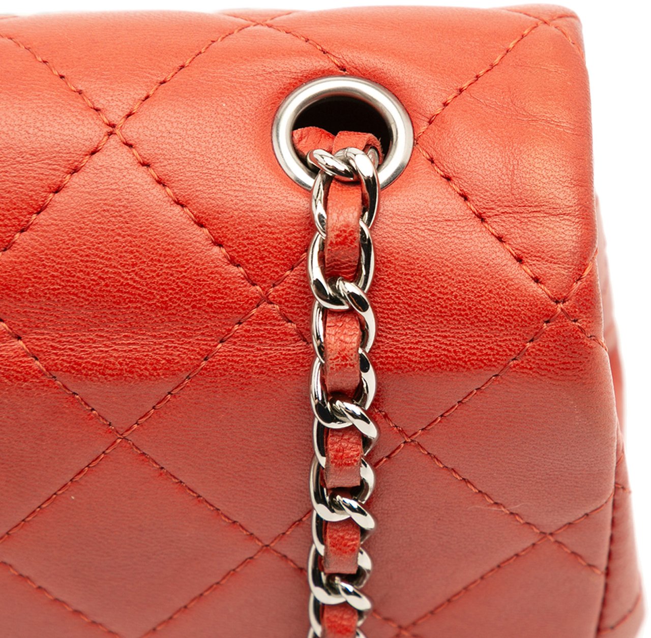 Chanel Extra Mini Rectangular Classic Lambskin Single Flap Rood