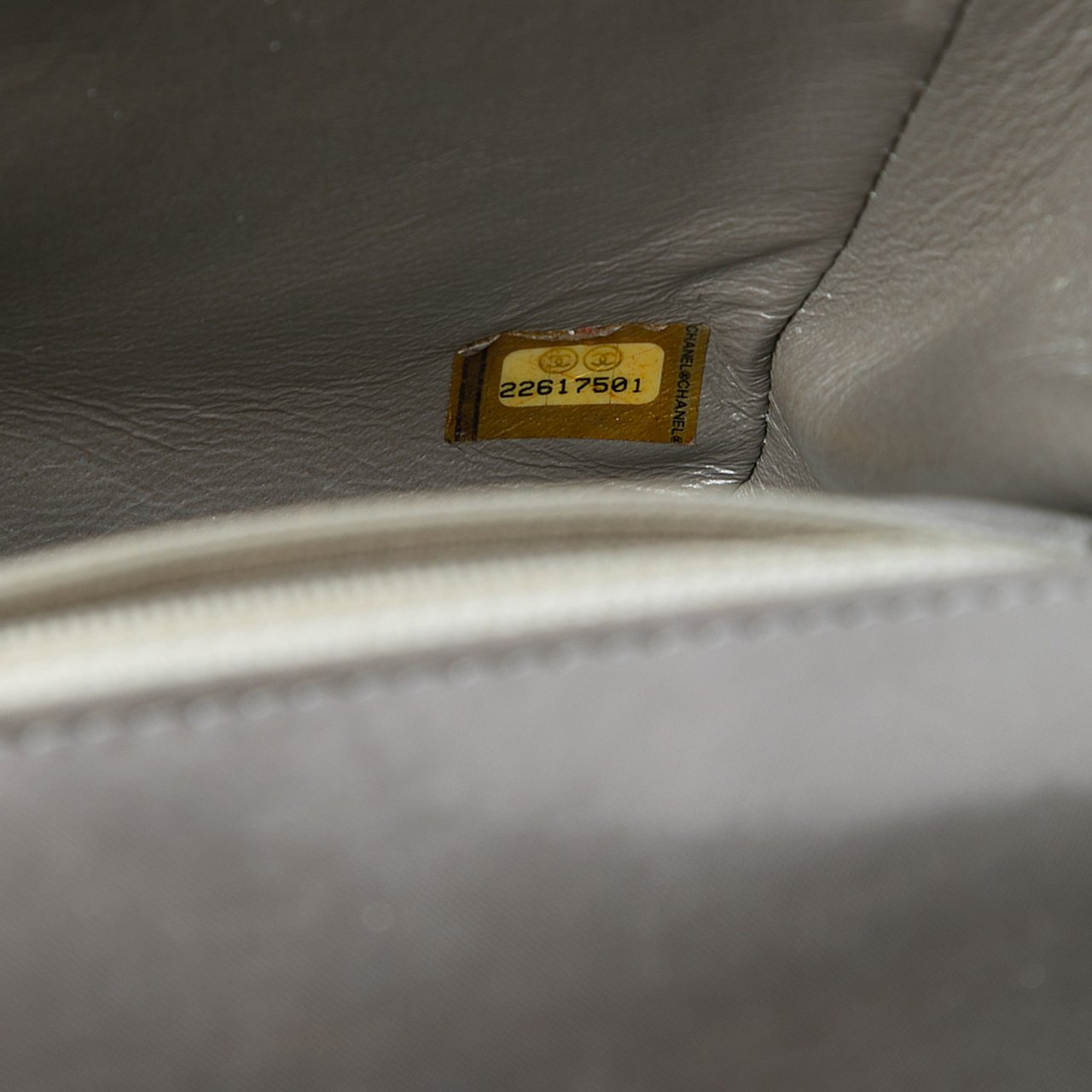 Chanel Mini Square Classic Chevron Iridescent Calfskin Single Flap Zilver