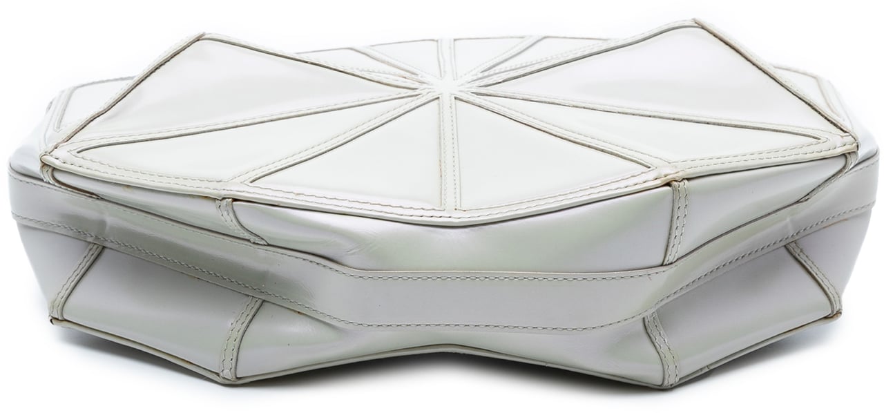 Chanel Pearlescent Lambskin Midnight Swim Wristlet Clutch Wit