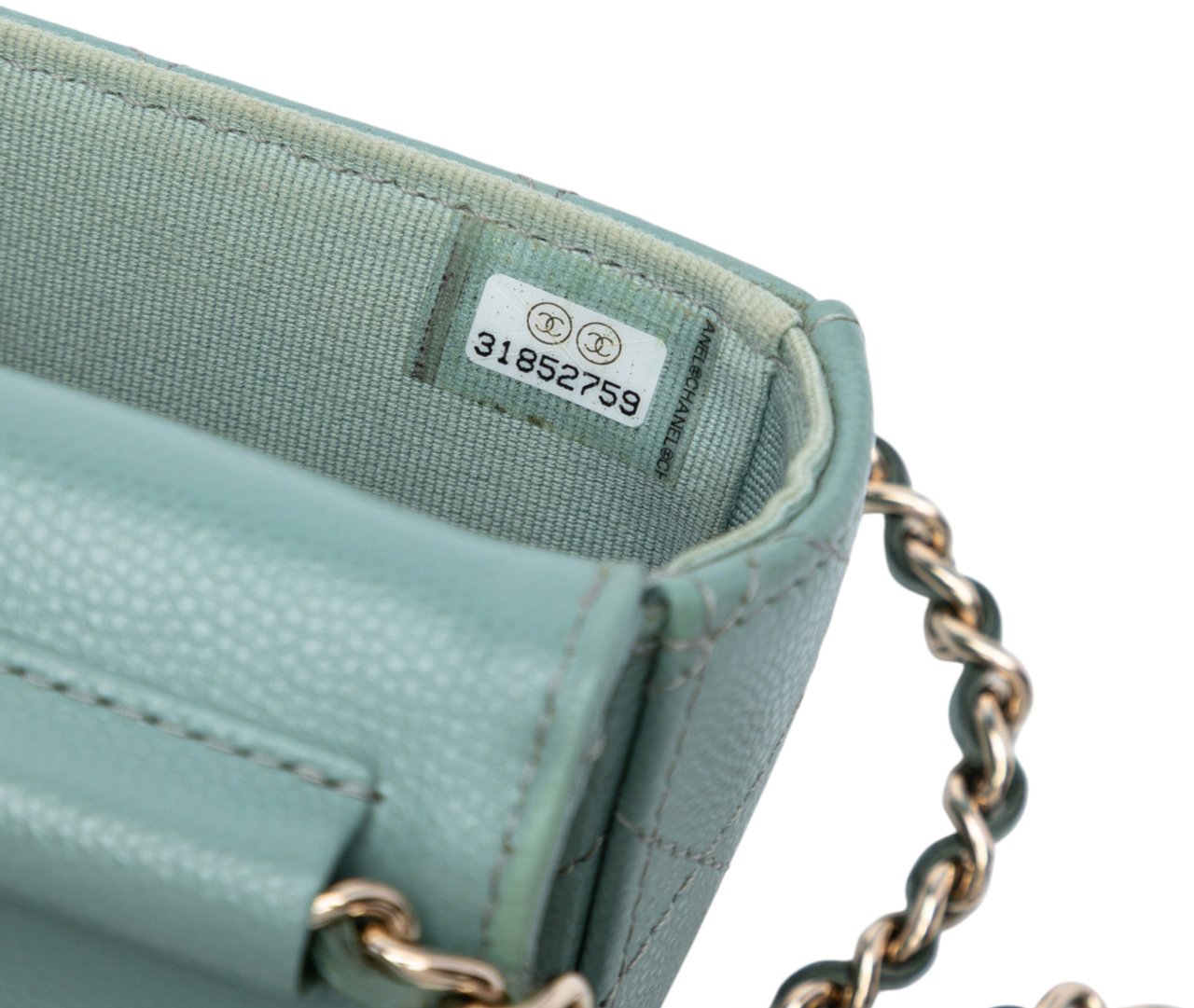 Chanel Micro Mini Classic Caviar Single Flap Groen