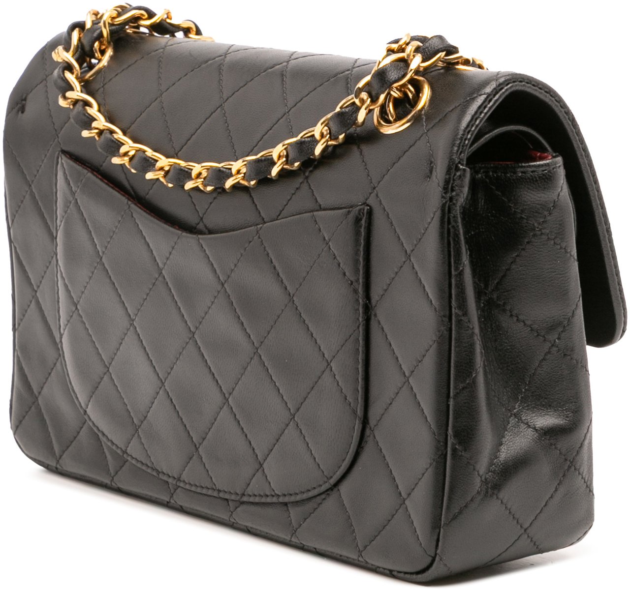Chanel Small Classic Lambskin Double Flap Zwart