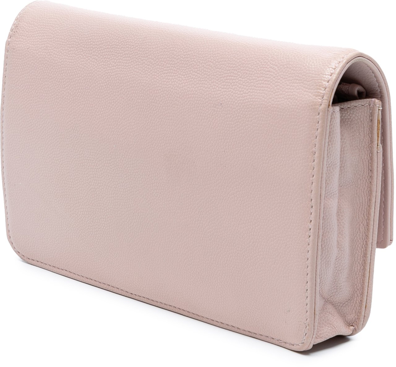 Chanel CC Caviar Sevruga Wallet On Chain Roze