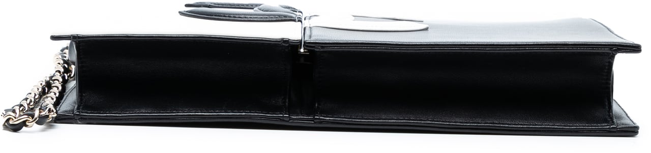 Chanel CC Lambskin Split Clutch with Chain Zwart