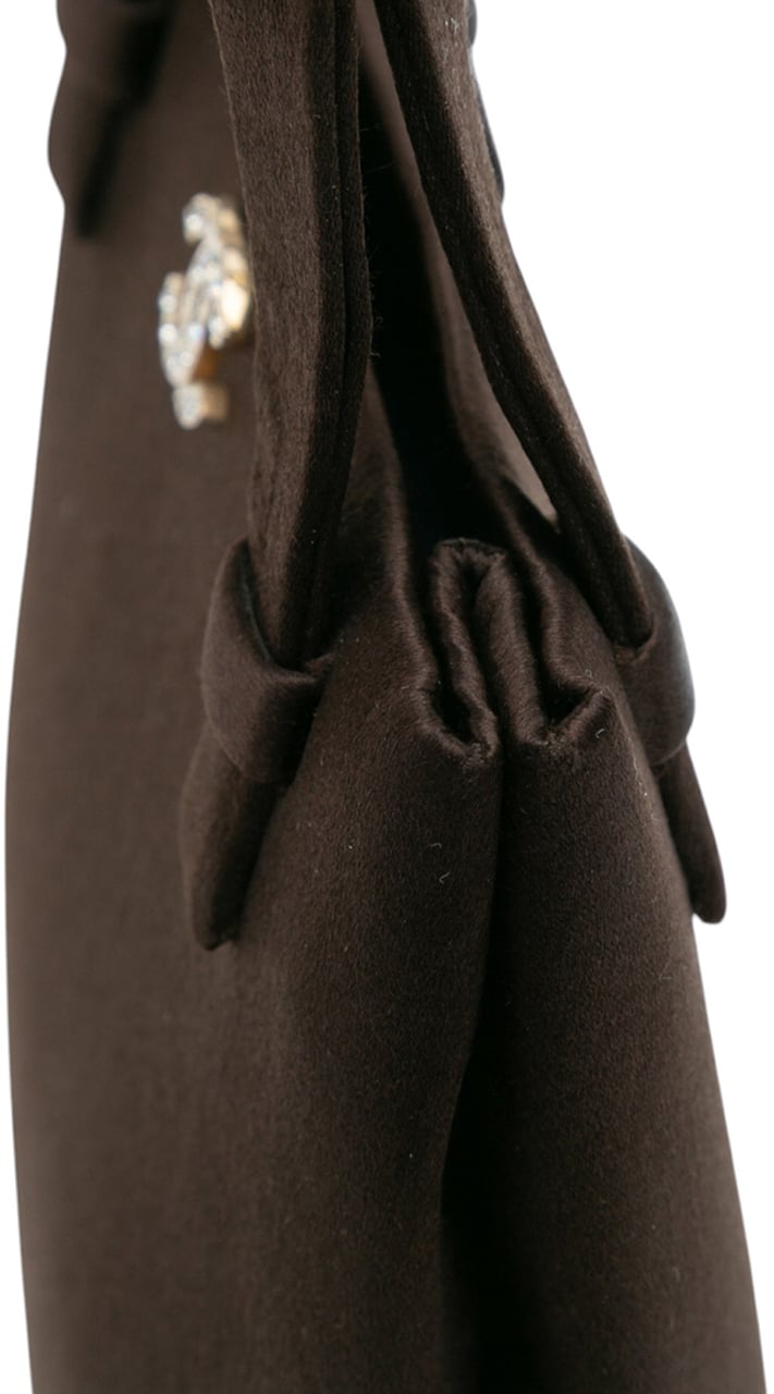 Chanel CC Satin Handbag Bruin