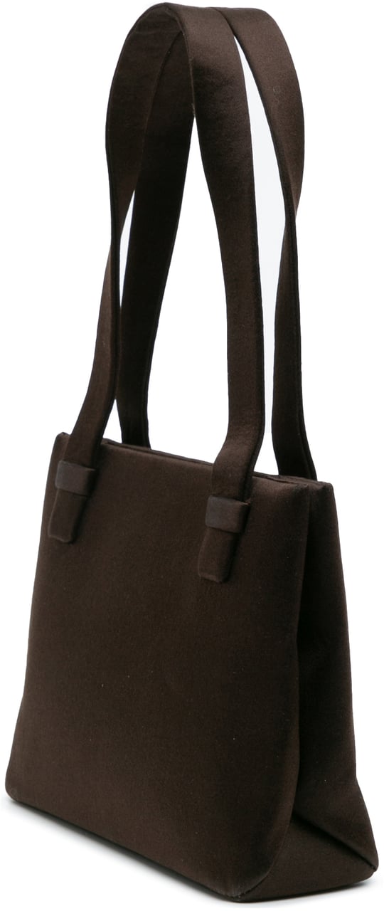 Chanel CC Satin Handbag Bruin