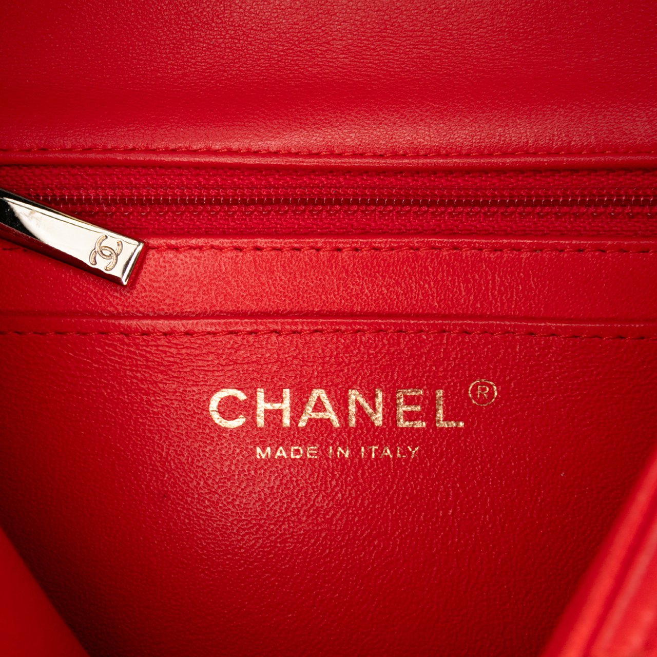Chanel Mini Square Classic Lambskin Single Flap Rood