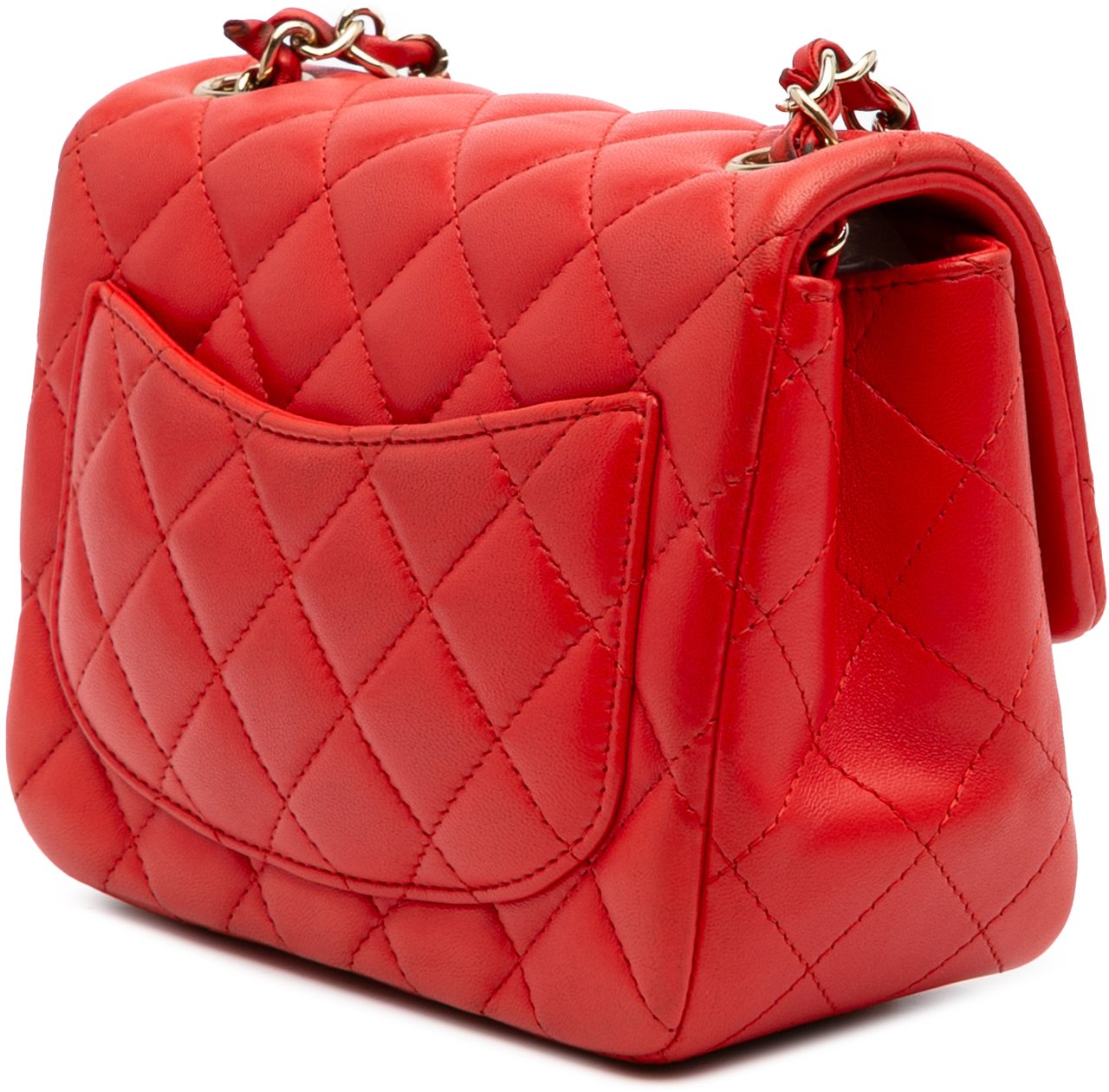 Chanel Mini Square Classic Lambskin Single Flap Rood