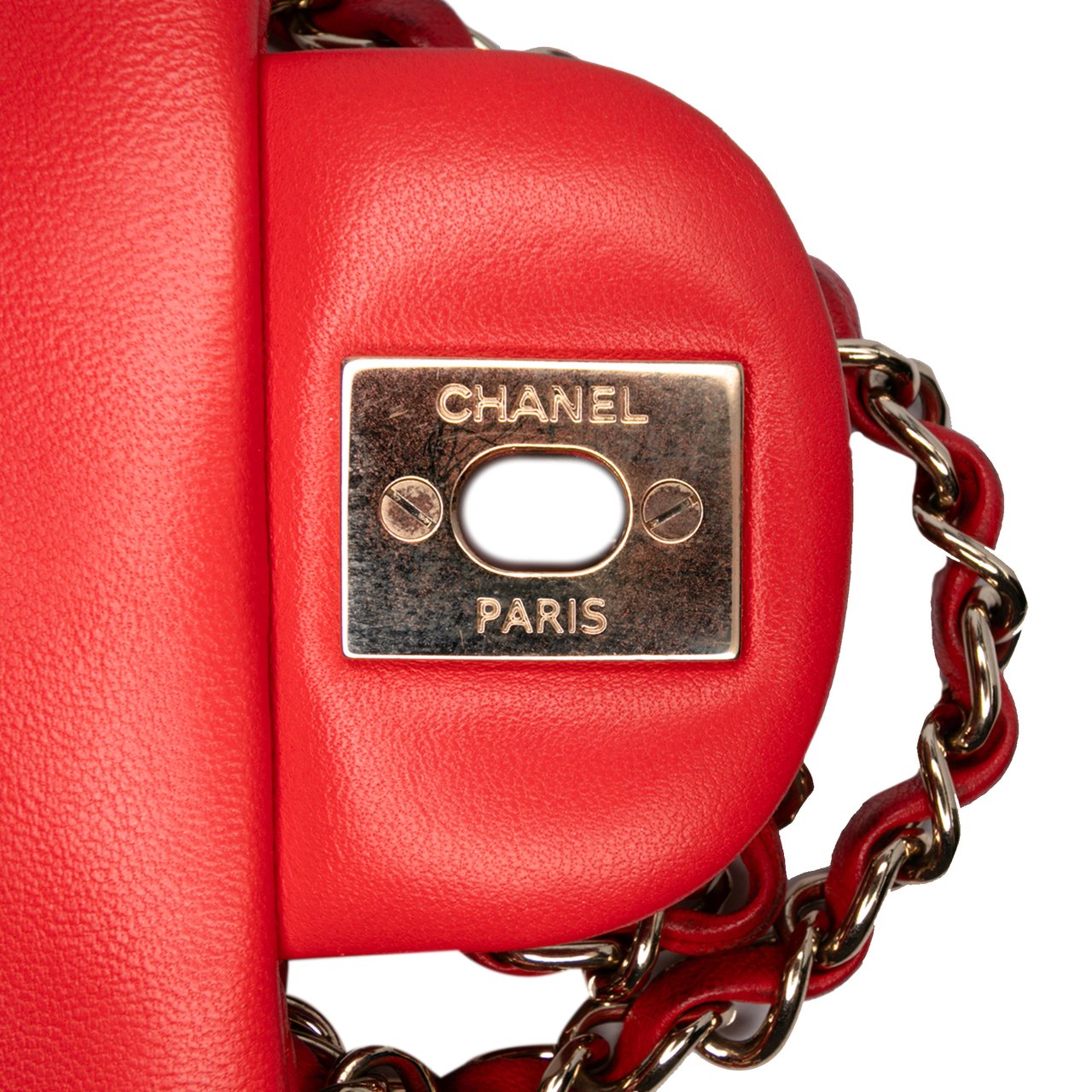 Chanel Mini Square Classic Lambskin Single Flap Rood