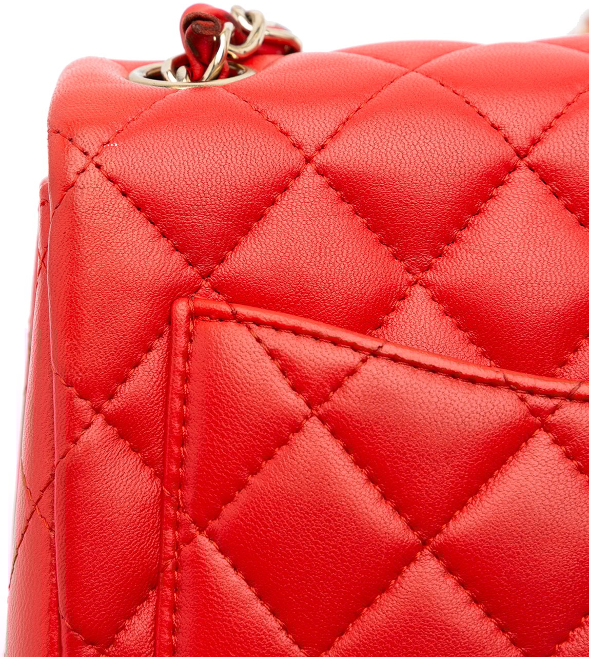 Chanel Mini Square Classic Lambskin Single Flap Rood