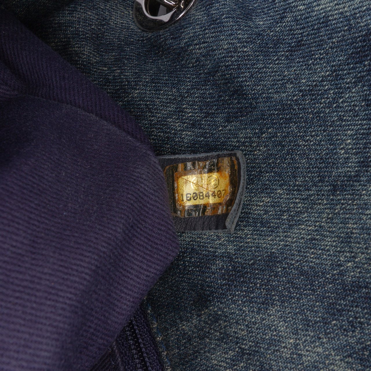 Chanel Large Embroidered Denim Camellia Flap Blauw