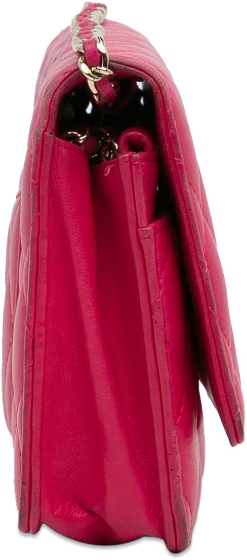 Chanel Classic Lambskin Wallet on Chain Roze