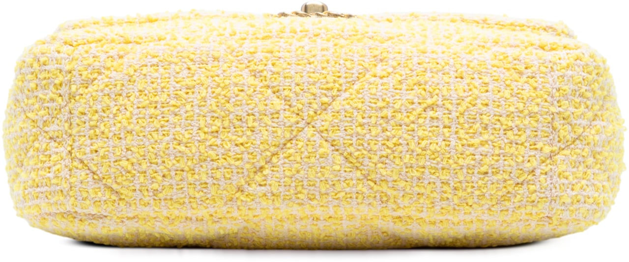 Chanel Medium Tweed 19 Flap Geel