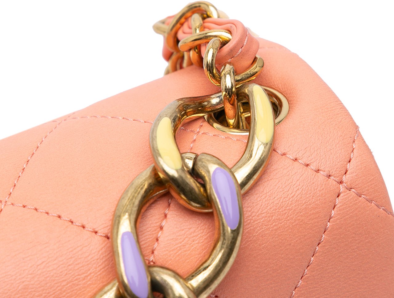 Chanel Small Lambskin Color Match Flap Roze