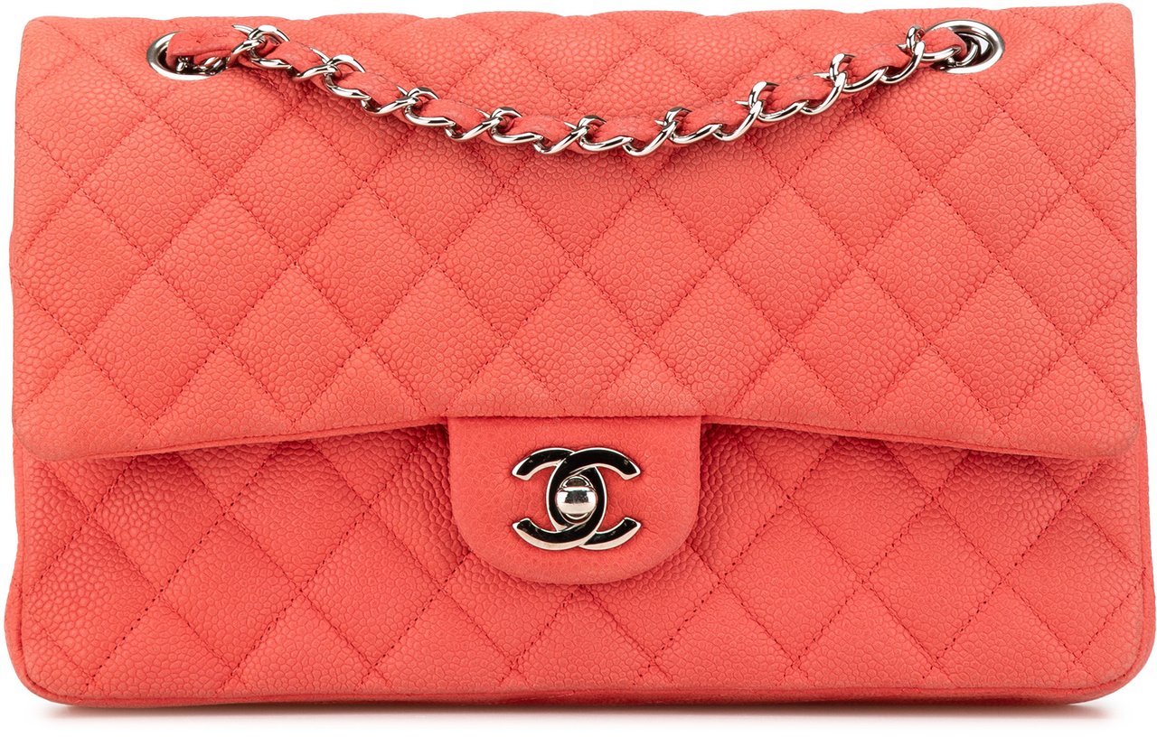 Chanel Medium Classic Caviar Double Flap Roze