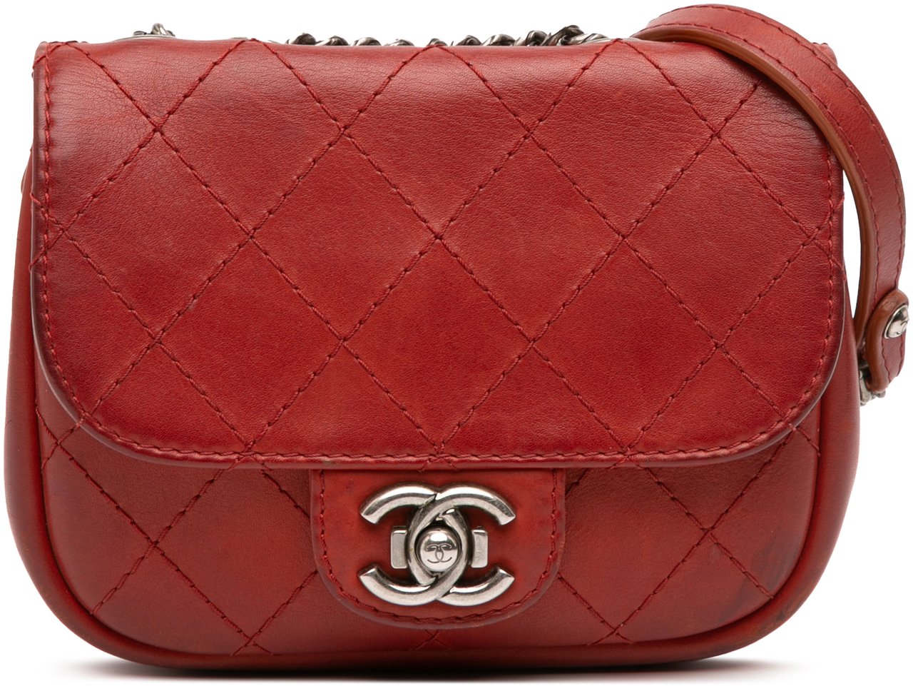 Chanel Paris Dallas Goatskin Wild Stitch Flap Rood