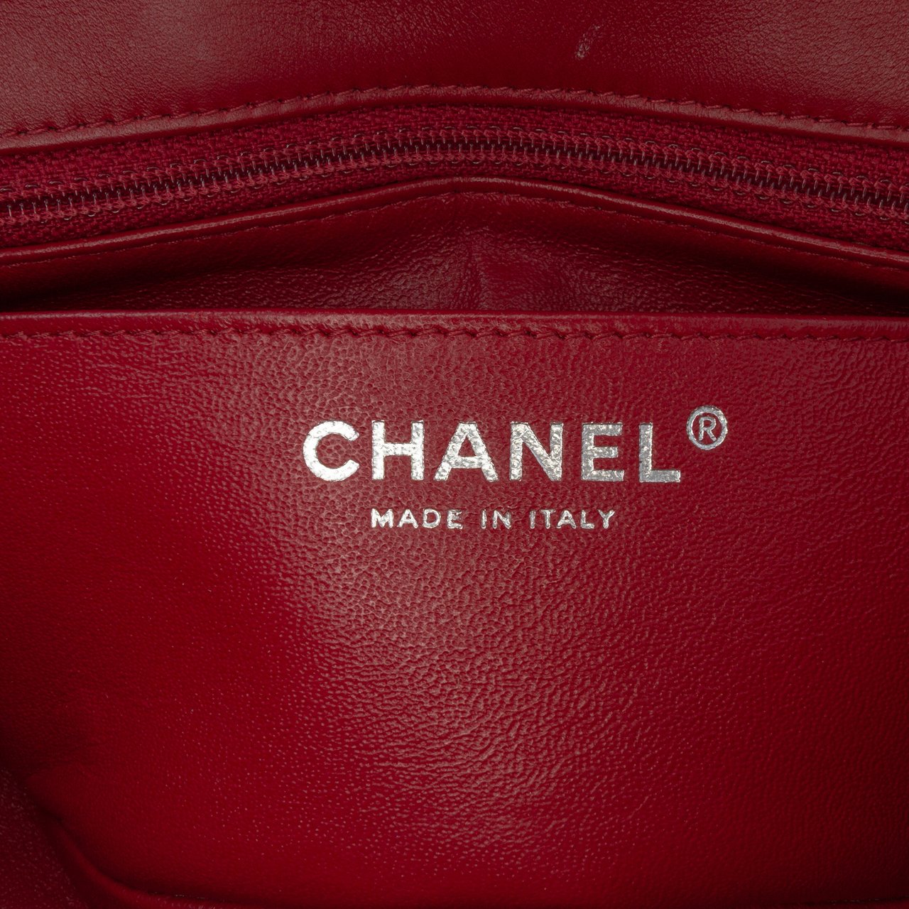 Chanel Mini Rectangular Classic Patent Single Flap Rood