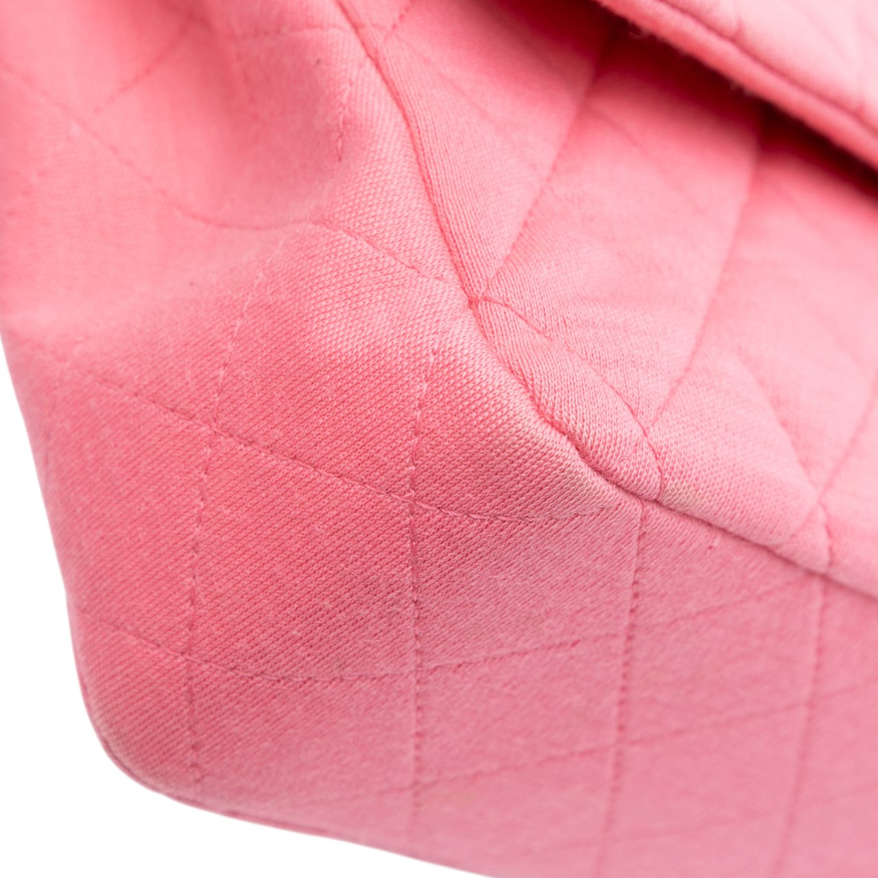 Chanel Medium Classic Jersey Double Flap Roze