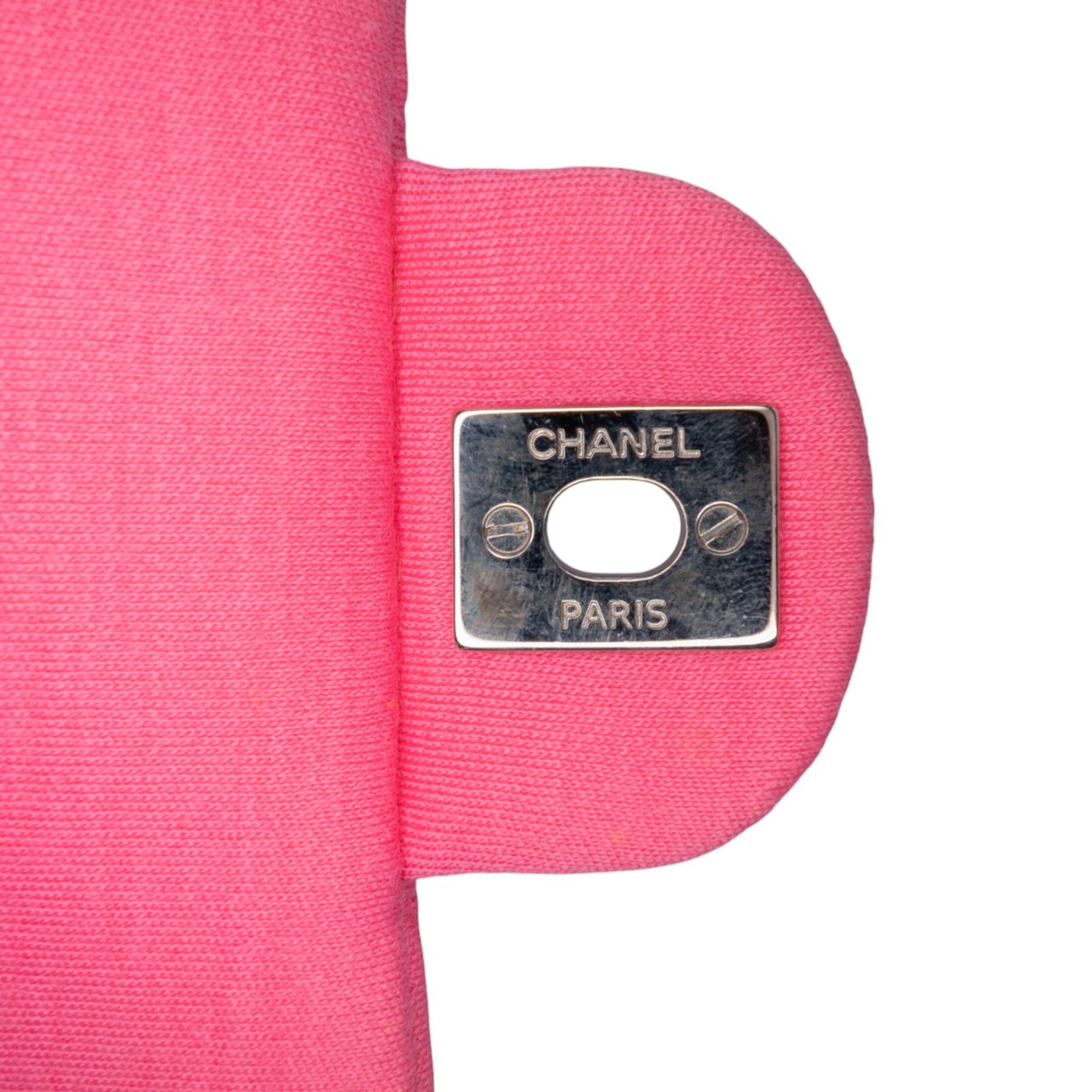 Chanel Medium Classic Jersey Double Flap Roze
