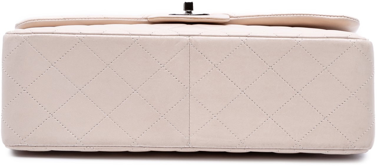 Chanel Jumbo Classic Lambskin Double Flap Wit