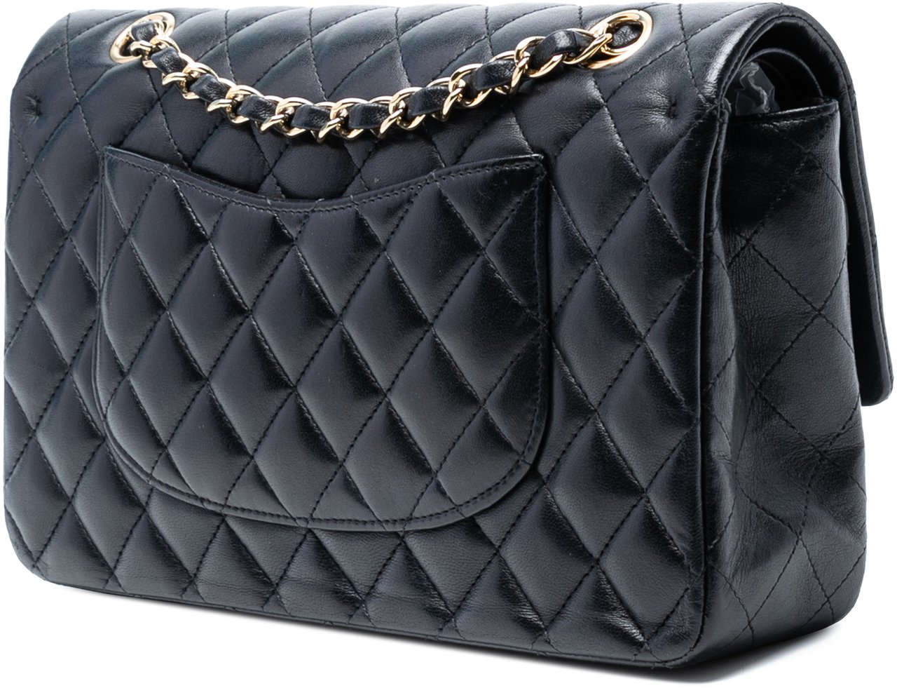 Chanel Medium Classic Lambskin Double Flap Zwart