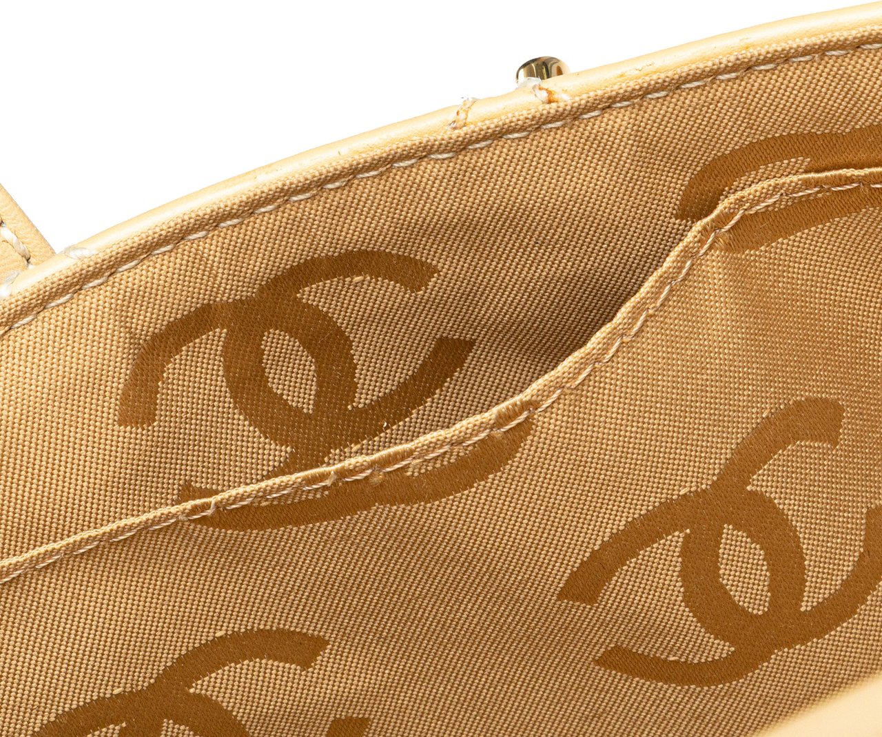 Chanel CC Calfskin Wild Stitch Flap Shoulder Bag Bruin