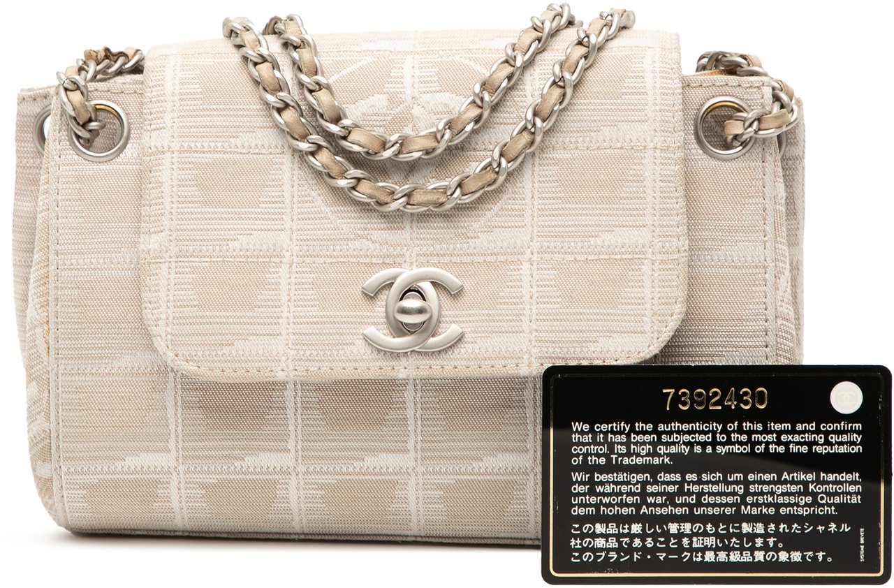 Chanel Mini New Travel Line Nylon Accordion Flap Bruin