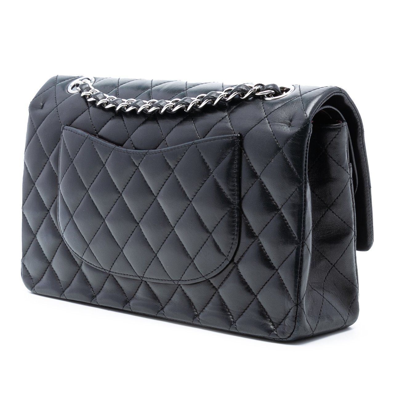 Chanel Medium Classic Lambskin Double Flap Zwart