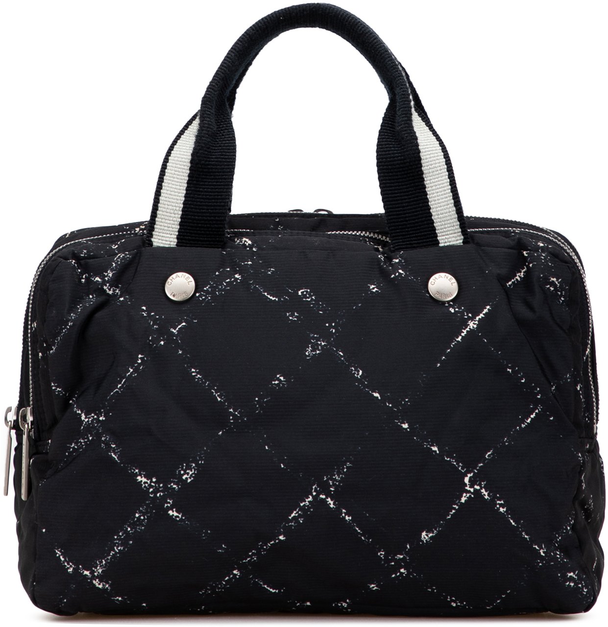 Chanel Old Travel Line Nylon Handbag Zwart