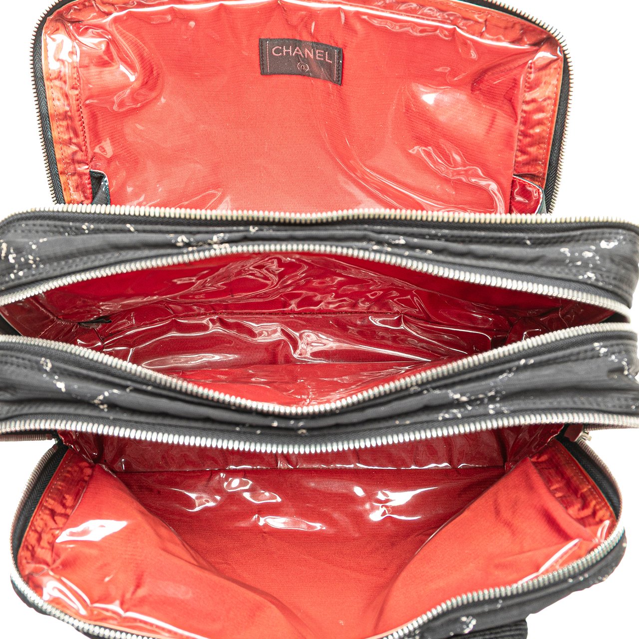 Chanel Old Travel Line Nylon Handbag Zwart