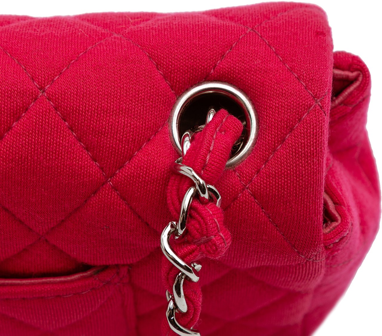 Chanel Quilted Jersey East West Single Flap Roze