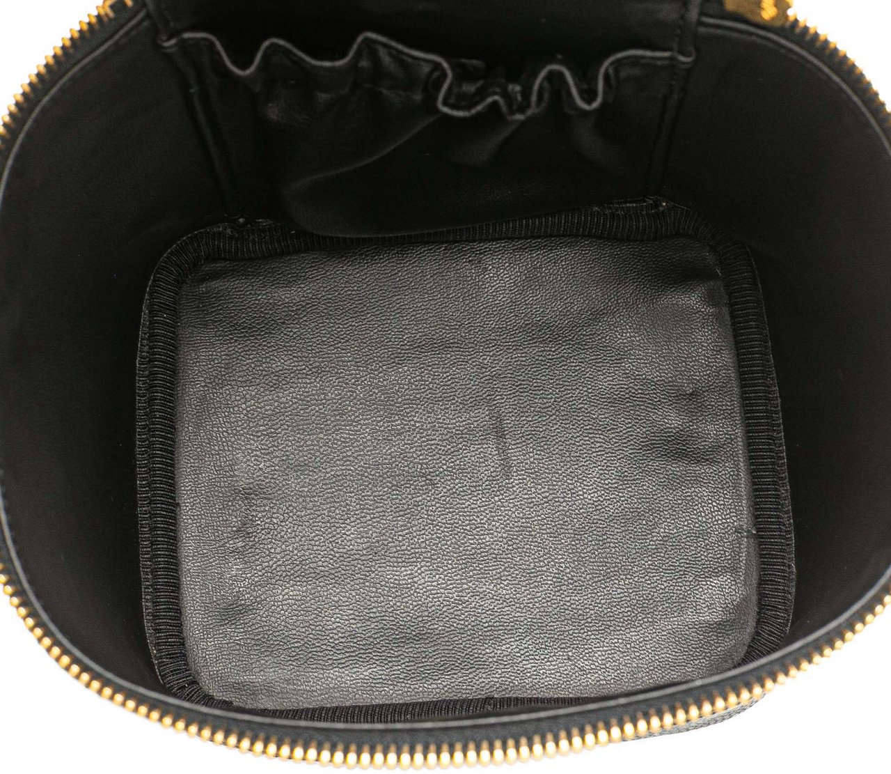 Chanel CC Caviar Vanity Case Zwart