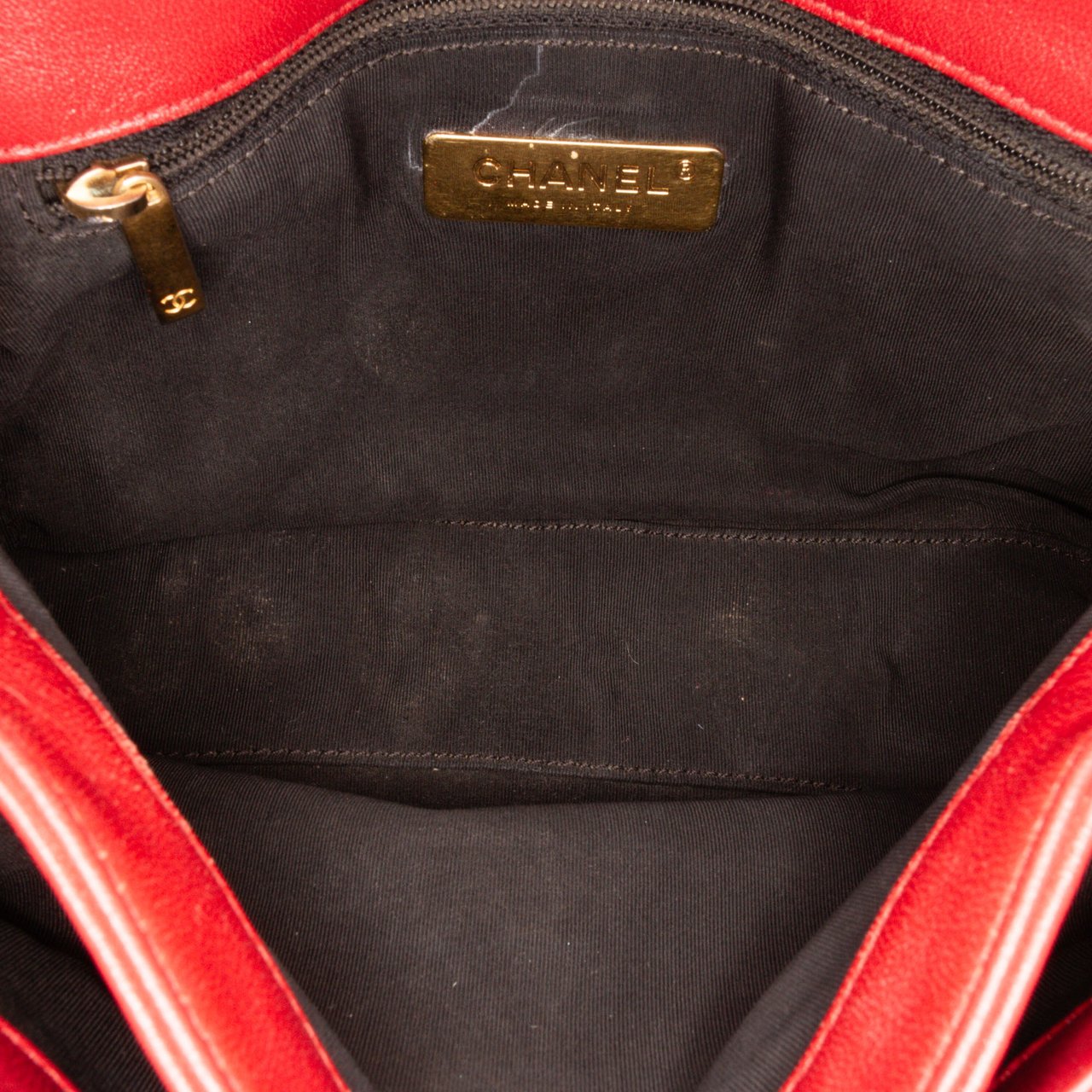 Chanel Small Quilted Lambskin Chain Link Flap Rood