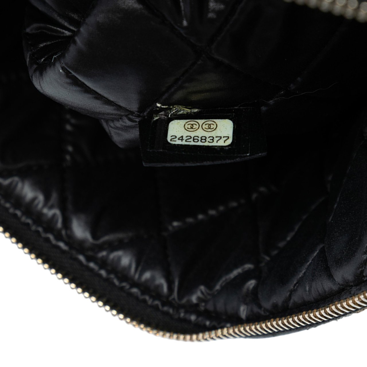 Chanel CC Bicolor Quilted Lambskin Clutch Zwart