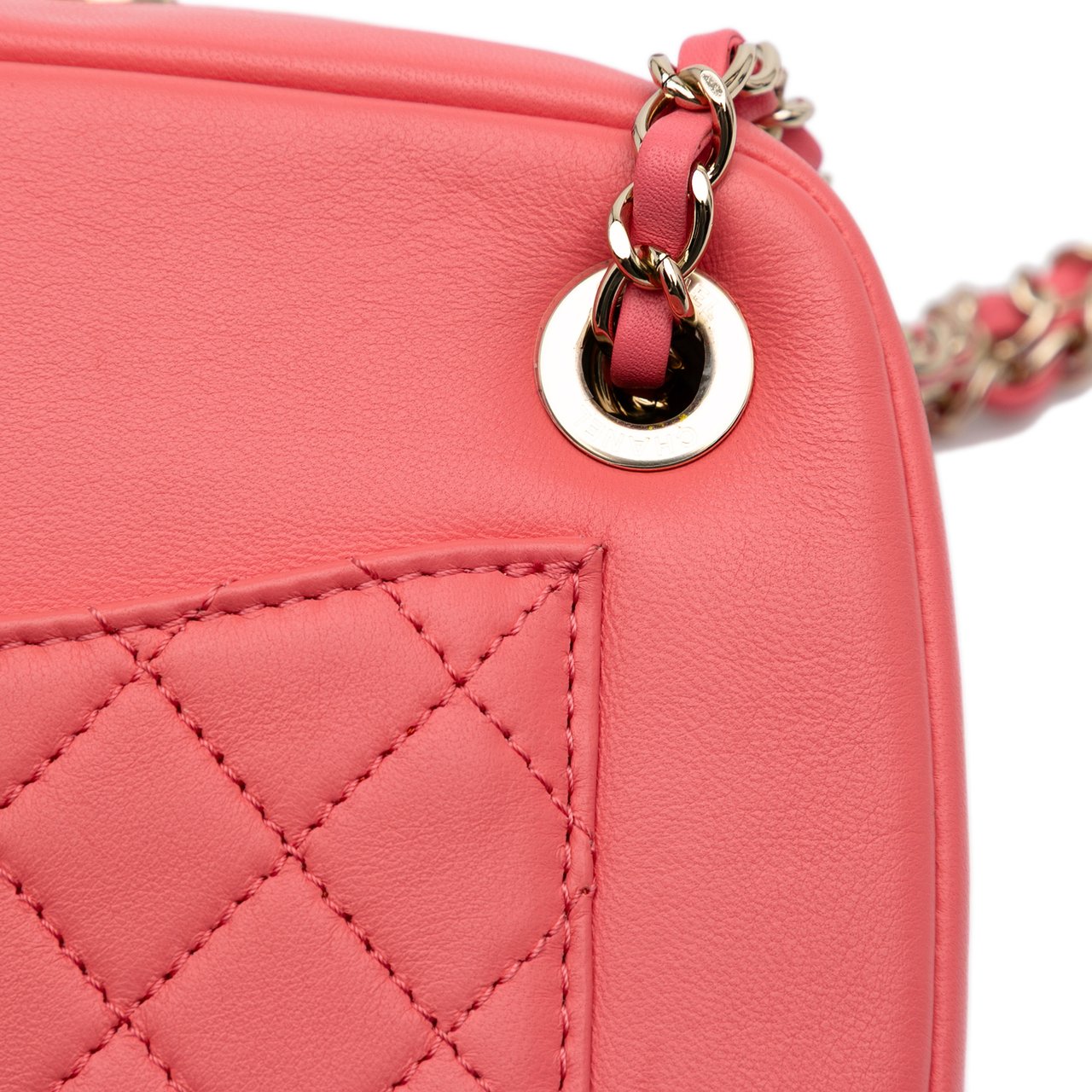 Chanel Lambskin Giant Crystal CC Camera Bag Roze