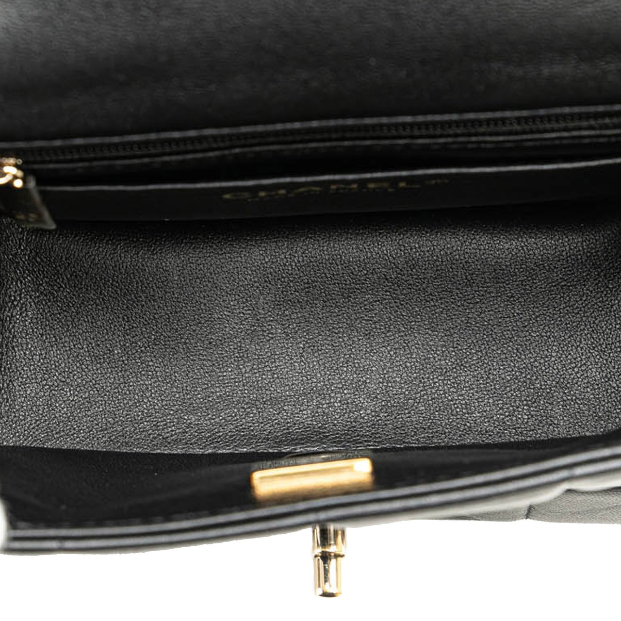 Chanel Mini Square Lambskin Resin Crystal Monacoco Flap Zwart