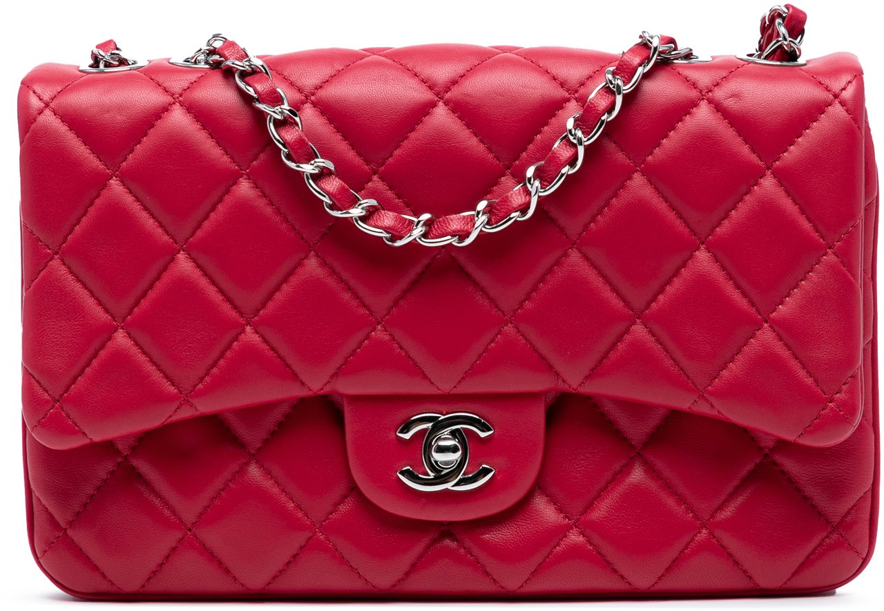 Chanel Medium Quilted Lambskin 3 Accordion Flap Roze
