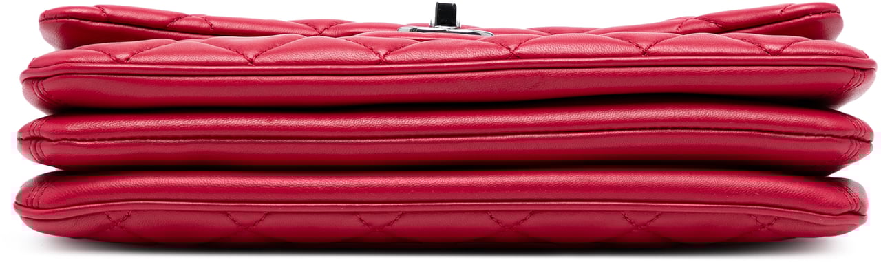 Chanel Medium Quilted Lambskin 3 Accordion Flap Roze