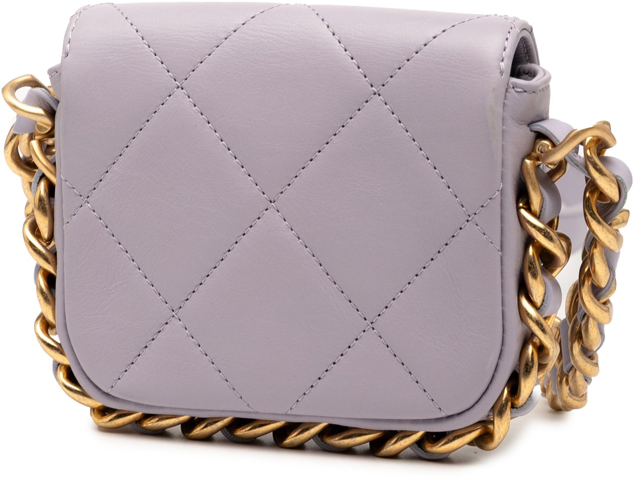 Chanel Mini Quilted Calfskin Framing Chain Flap Paars
