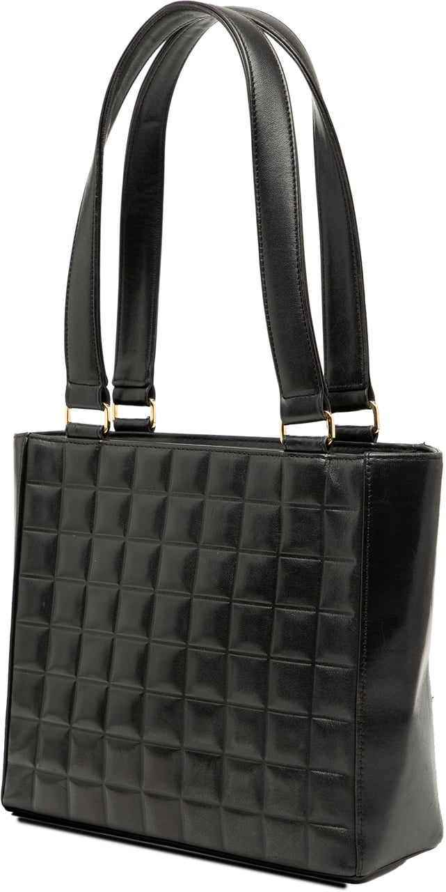 Chanel CC Choco Bar Lambskin Tote Zwart