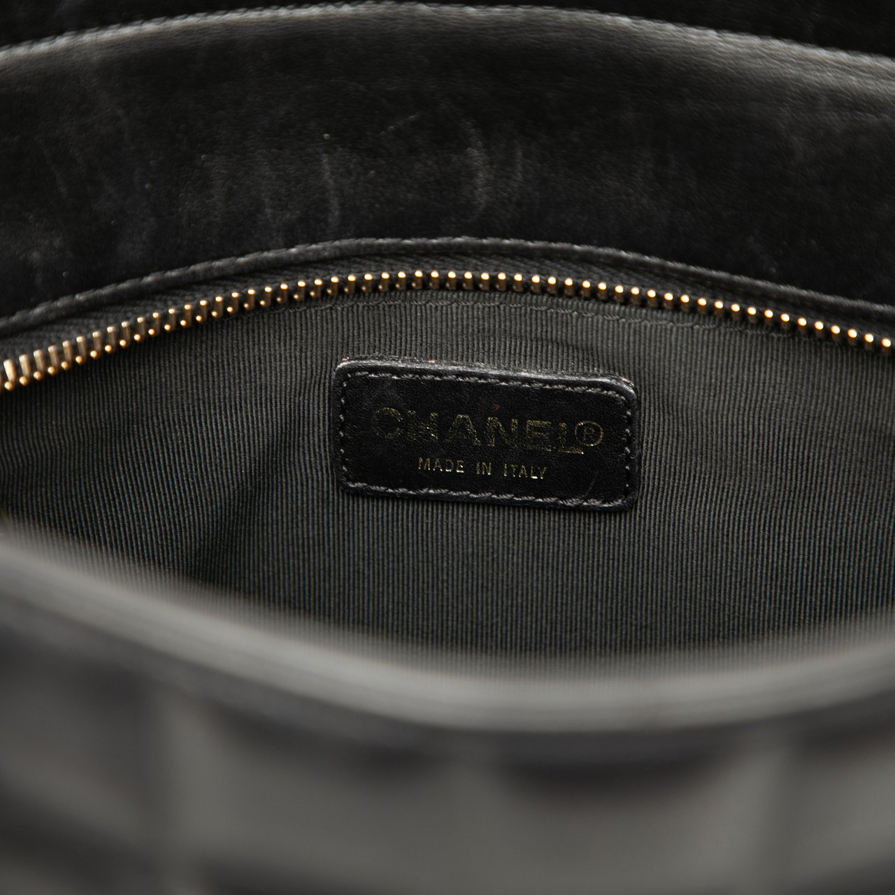 Chanel CC Choco Bar Lambskin Tote Zwart