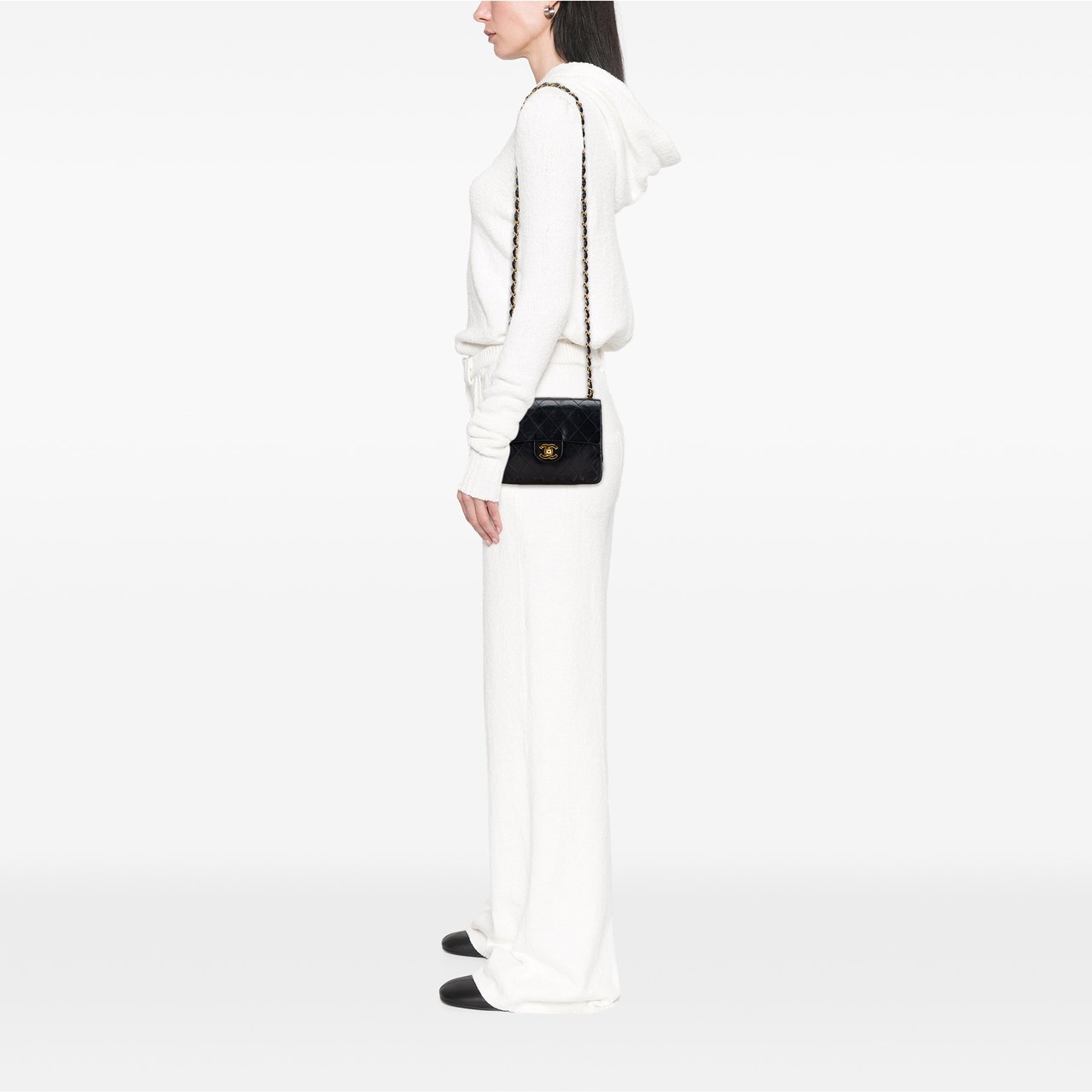 Chanel Mini Square Classic Lambskin Single Flap Zwart