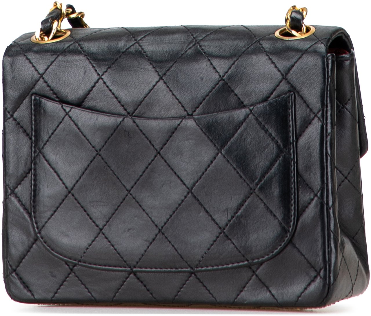 Chanel Mini Square Classic Lambskin Single Flap Zwart