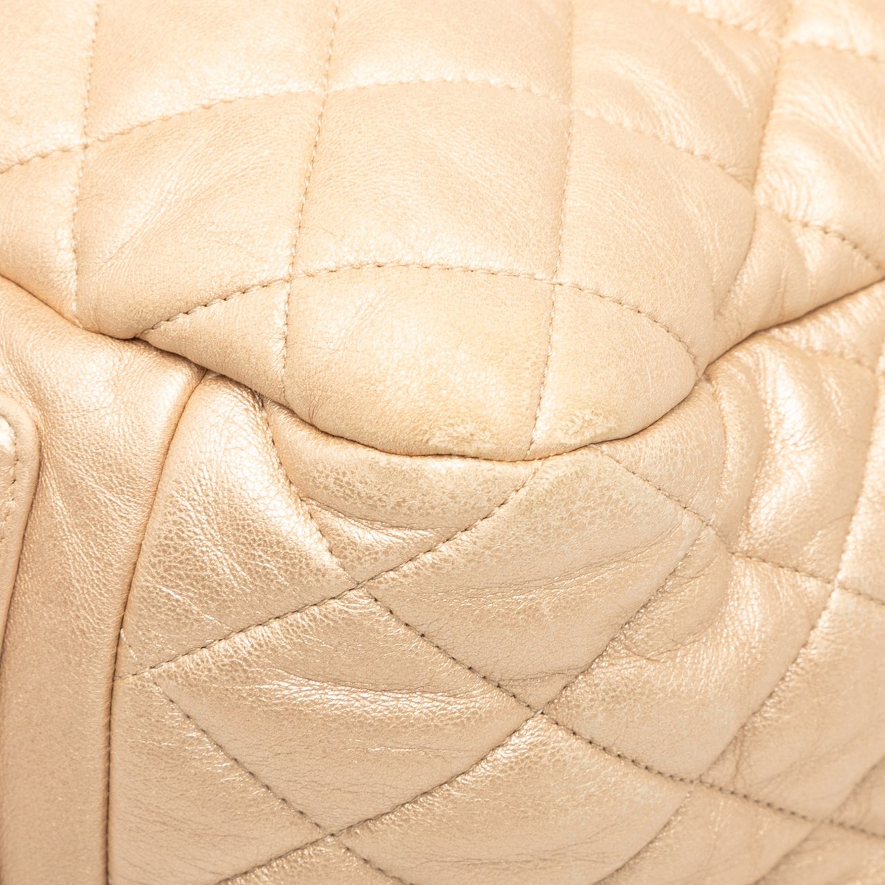 Chanel Quilted Lambskin Coco Cocoon Bowler Bag Bruin