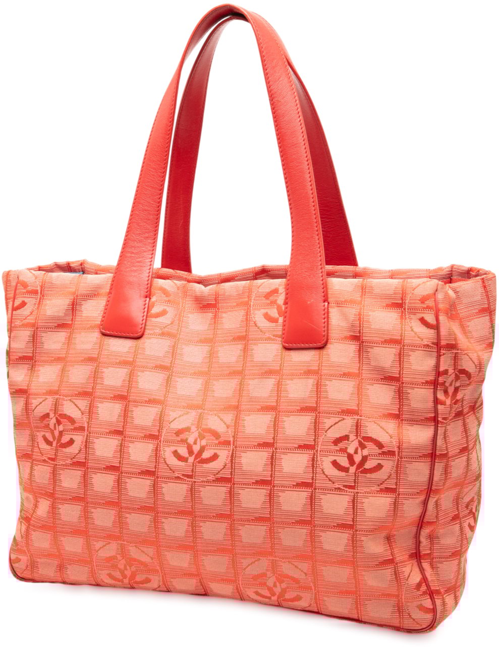 Chanel New Travel Line Nylon Tote Oranje