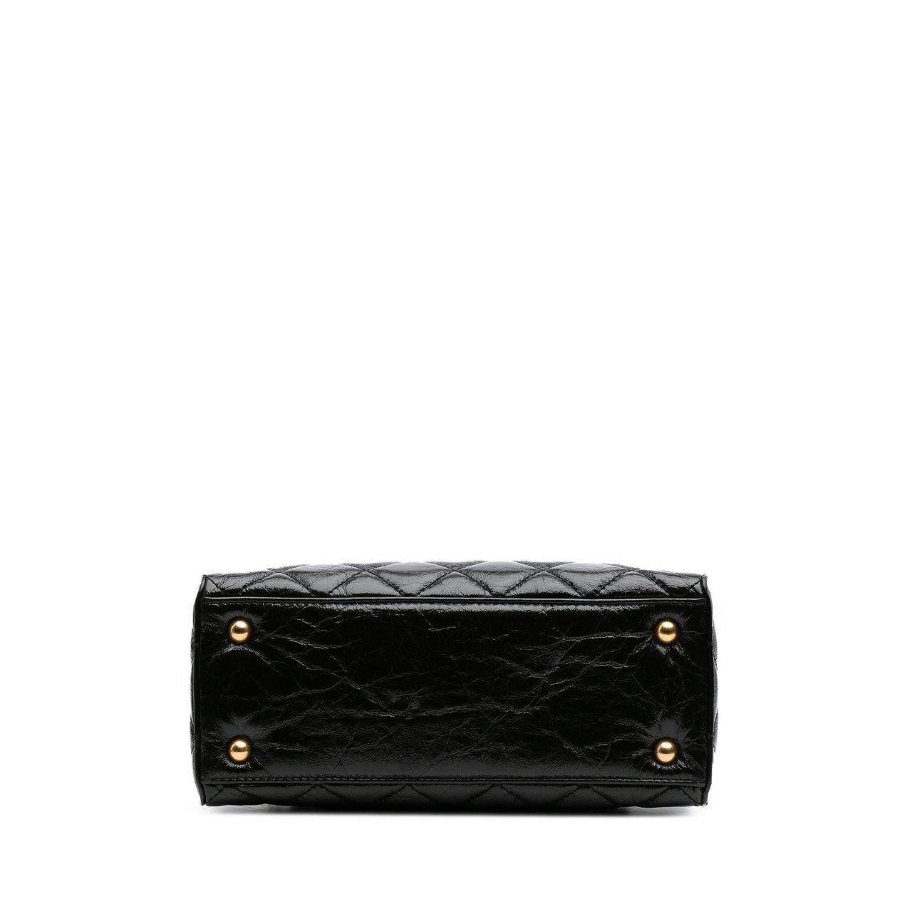 Chanel Reissue 2.55 Glazed Crackled Calfskin Shopping Bag Zwart