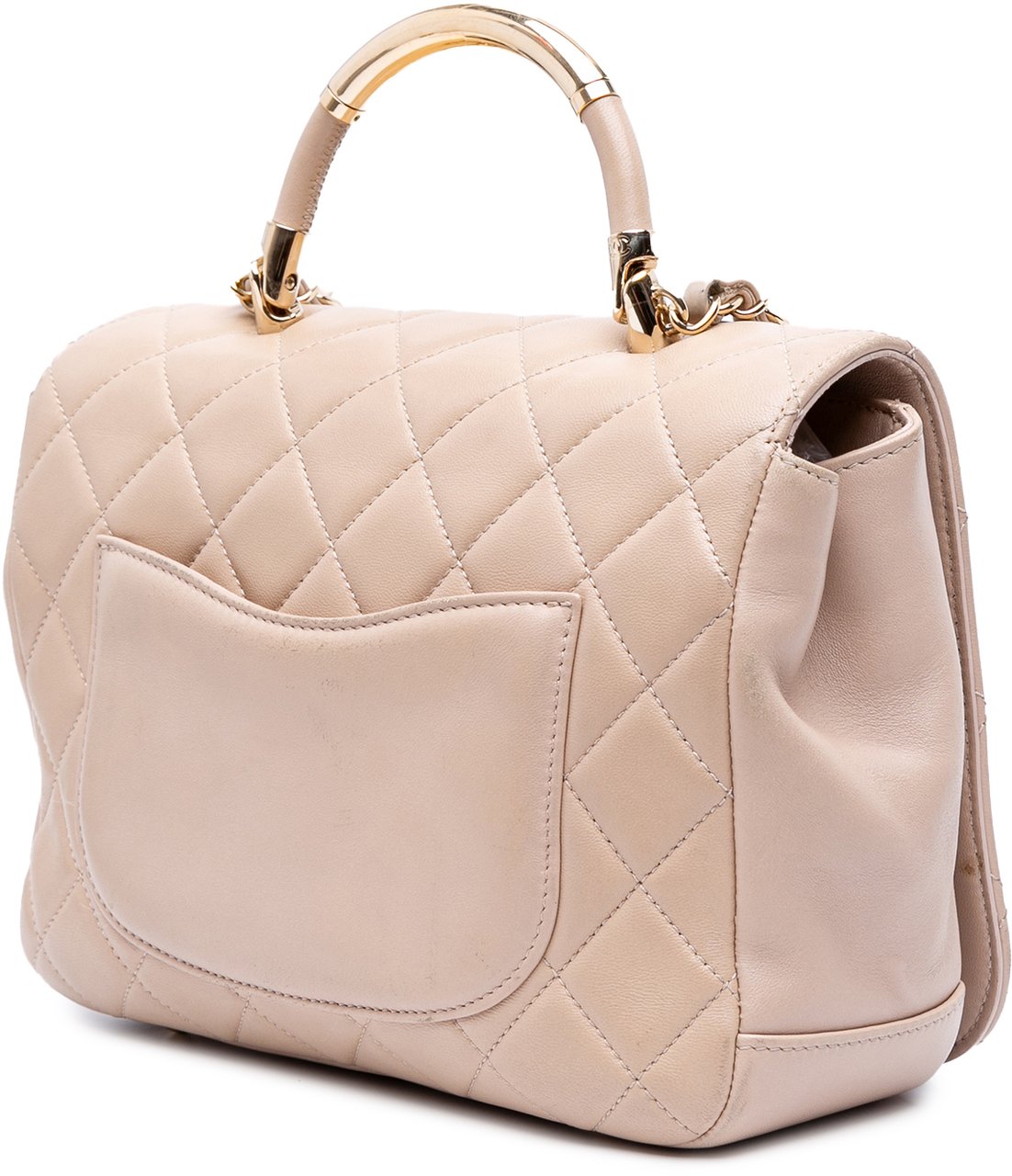 Chanel Medium Quilted Lambskin Carry Chic Flap Bruin