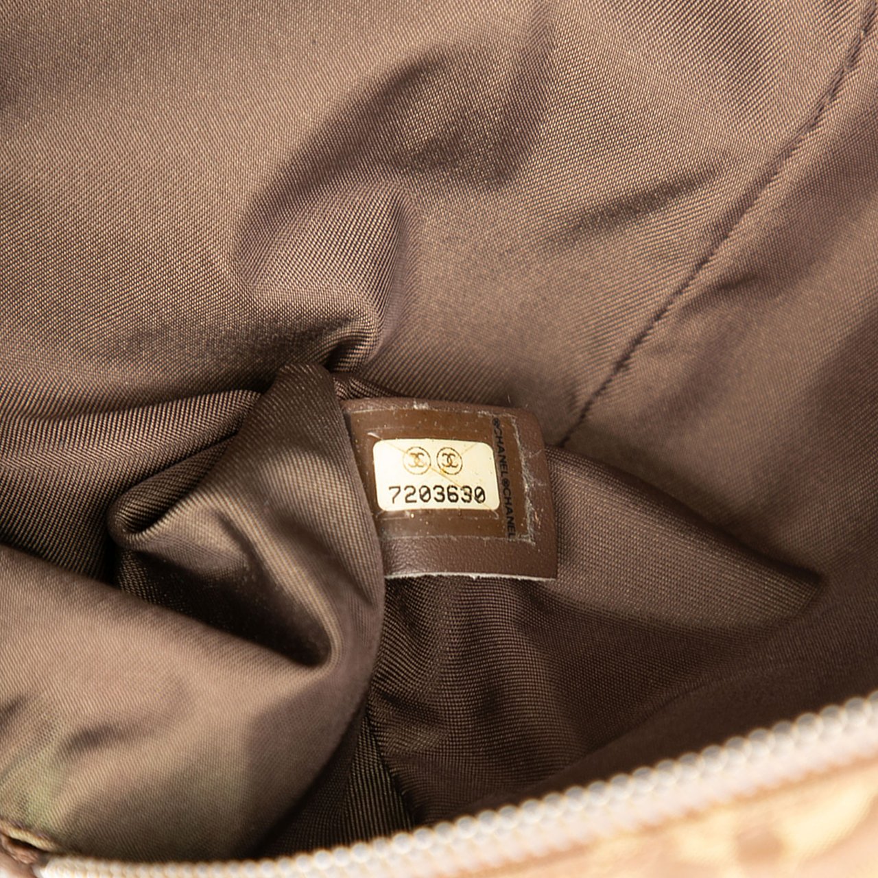 Chanel New Travel Line Nylon Handbag Bruin