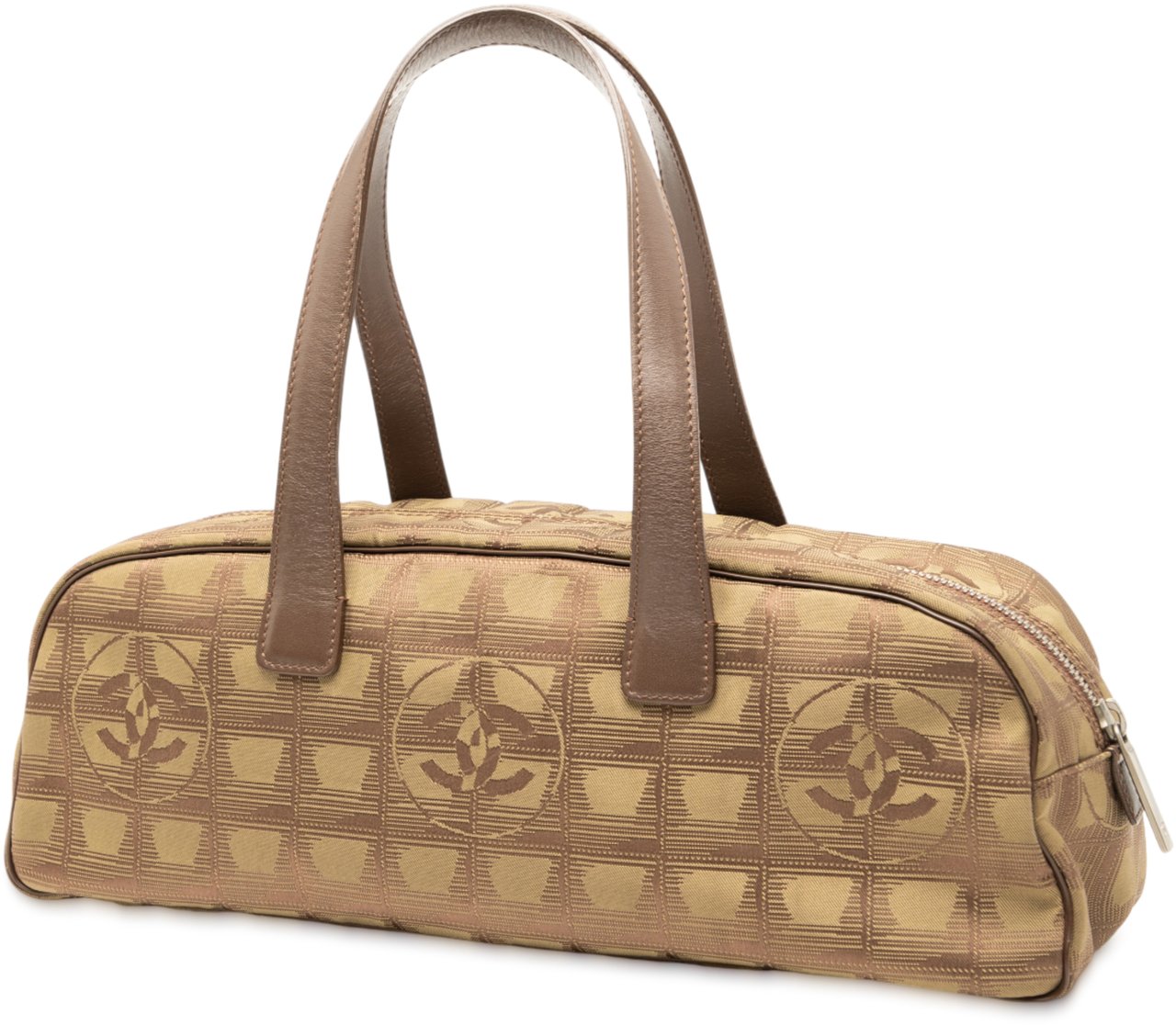 Chanel New Travel Line Nylon Handbag Bruin