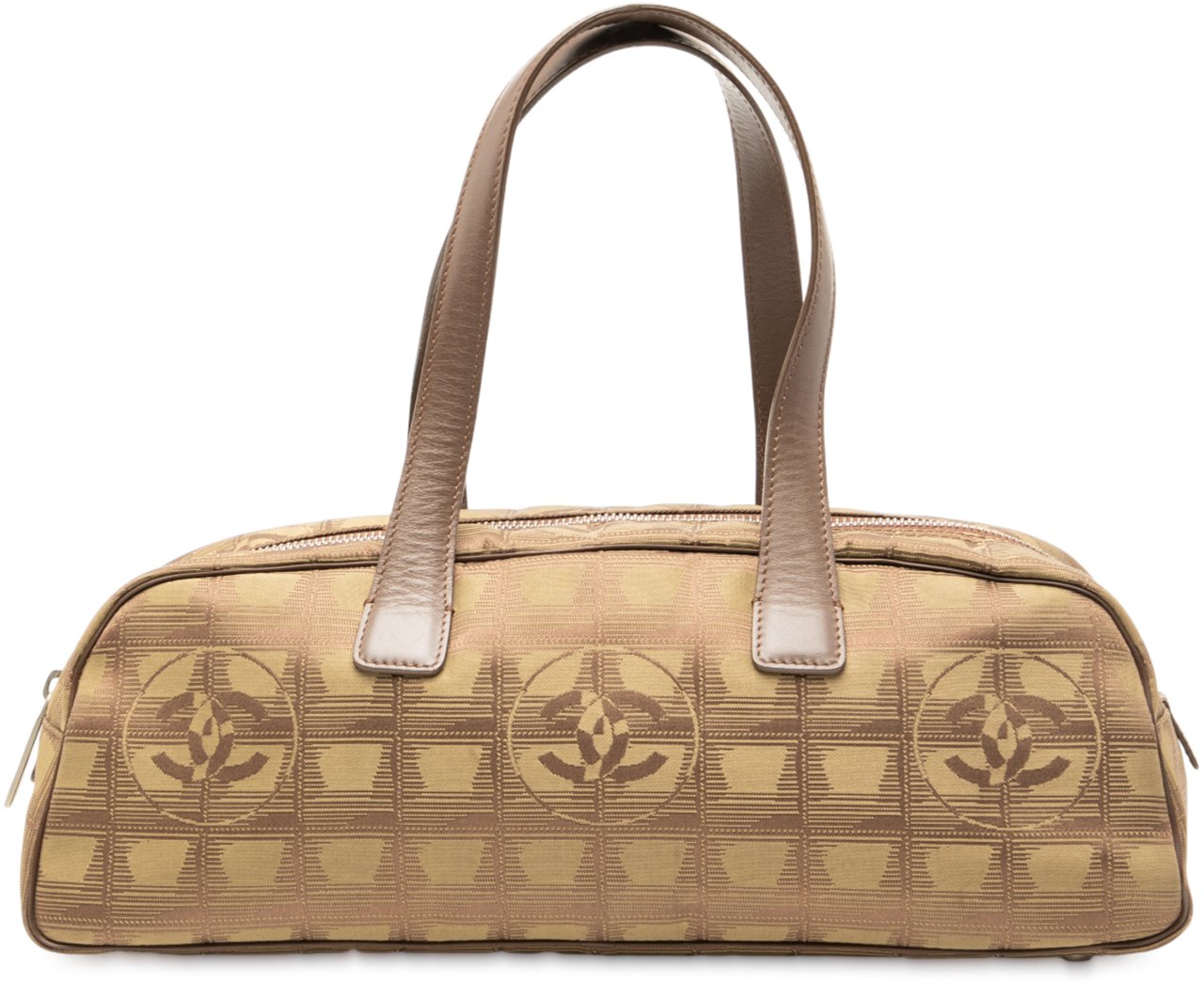 Chanel New Travel Line Nylon Handbag Bruin