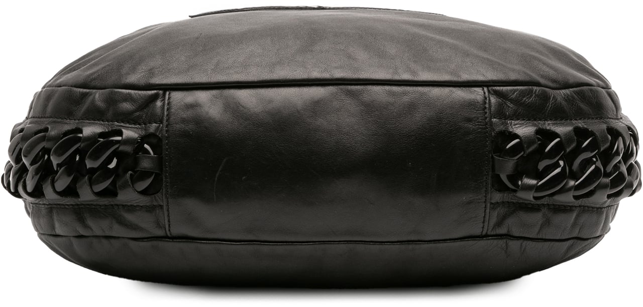 Chanel Calfskin Modern Chain Rhodoid Hobo Zwart